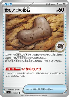 古びたアゴの化石