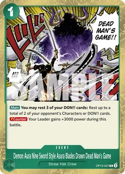 Demon Aura Nine Sword Style Asura Blades Drawn Dead Man's Game