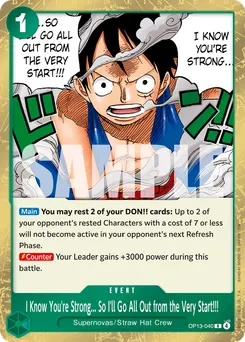 I Know You're Strong... So I'll Go All Out from the Very Start!!!