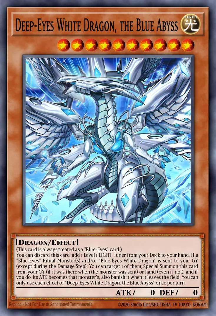 Deep-Eyes White Dragon, the Blue Abyss