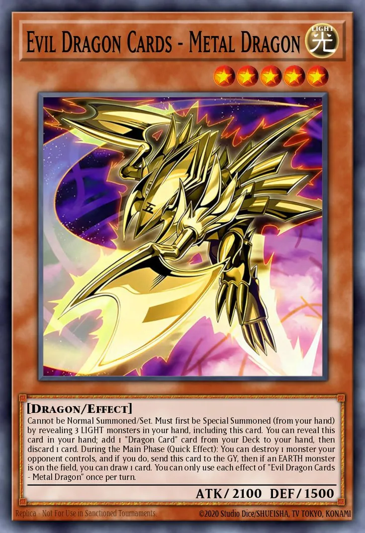 Evil Dragon Cards - Metal Dragon